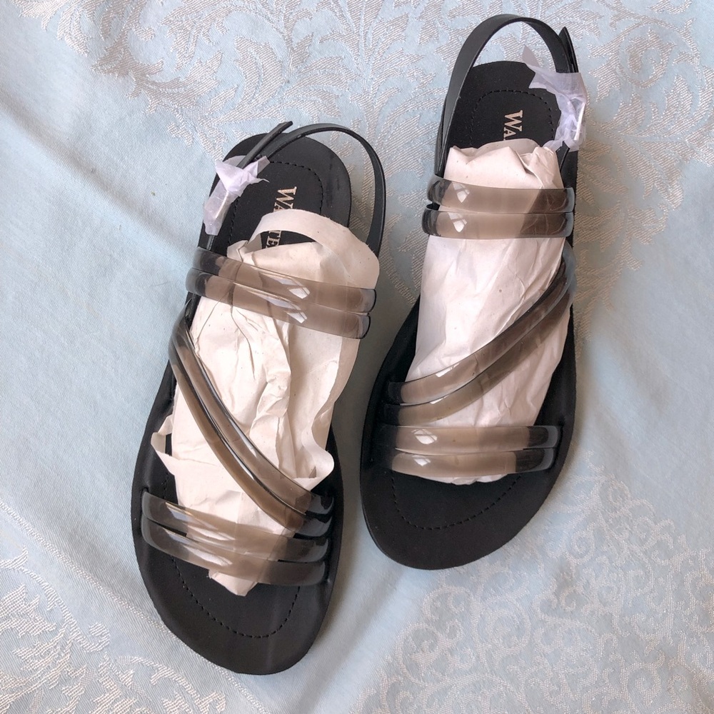 Wanted Brand Cannon Jelly Sandals Black size 7